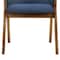 Armen Living Renzo Blue Fabric and Walnut Wood Dining Side Chairs, PK2 LCRESIWABLU - alternate 6